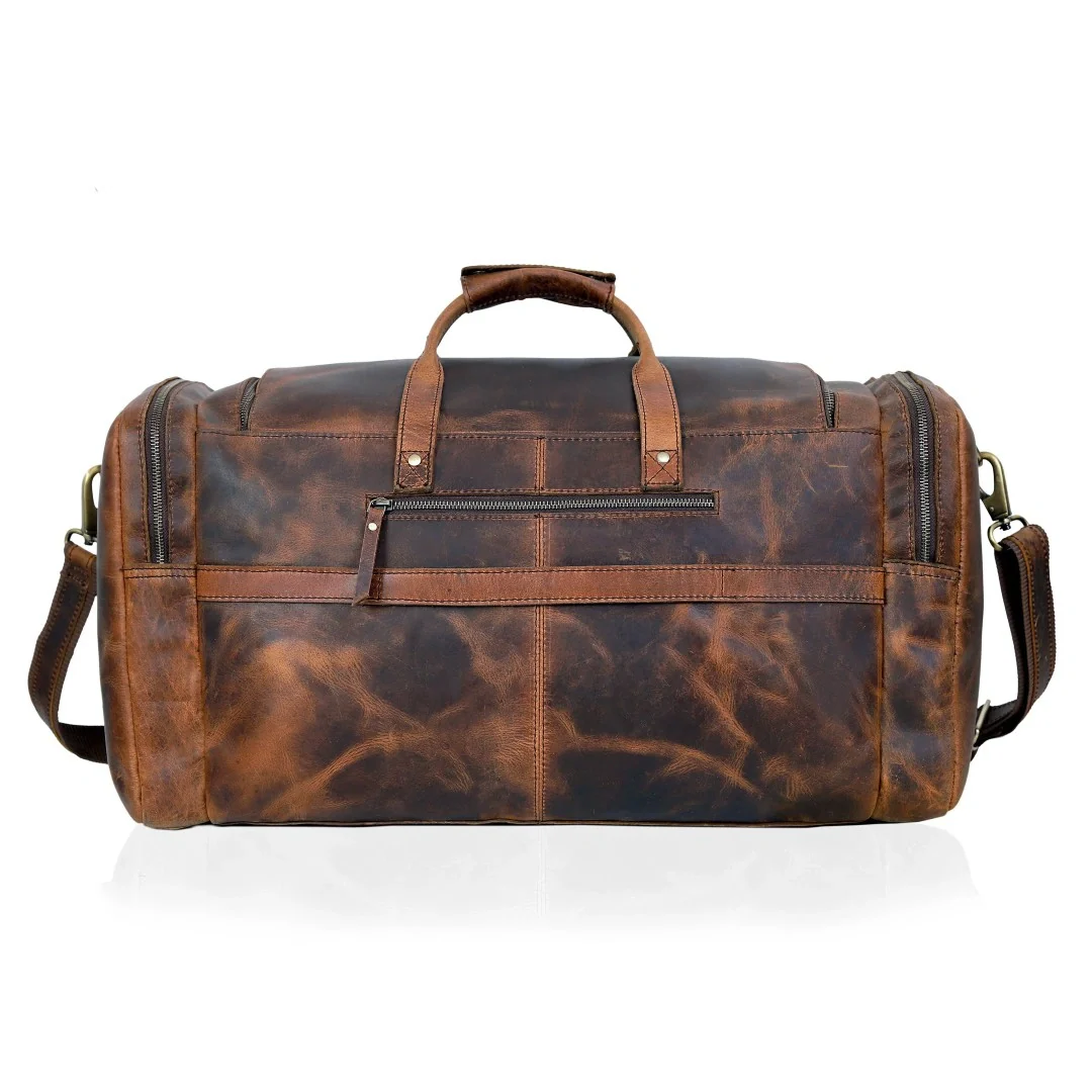 Vintage Radiant Buffalo Leather Duffle Bag - Image 7